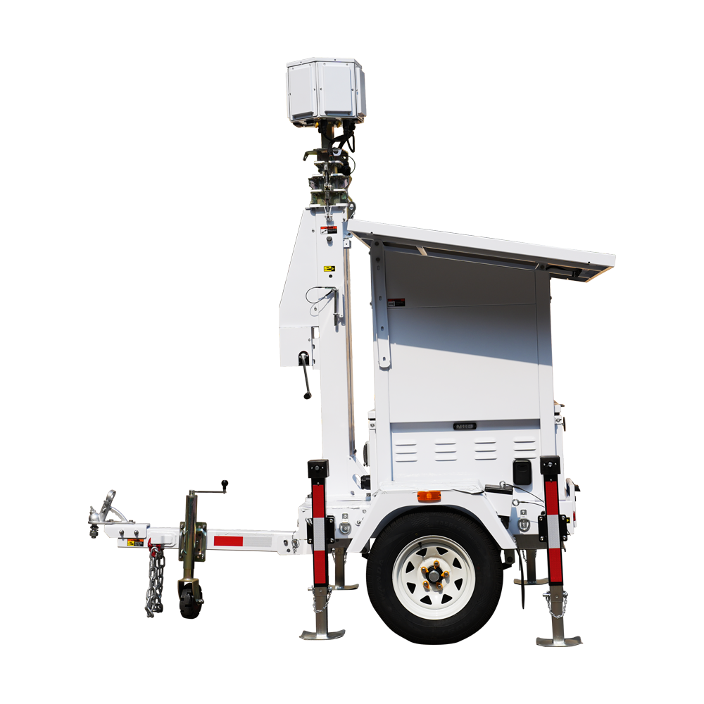 SAFIRE TRAILER-5KWH-440W-7M - NO HOMOLOGADO PARA CIRCULAR | NO INCLUYE MONTAJE - Trailer de CCTV tamaño pequeño de alta capacidad - Capacidad 5890W/h | placa 440W | Litio - Protección para exterior y anticorrosión IP65 - Listo para despliegue en perimetra - imagen 1