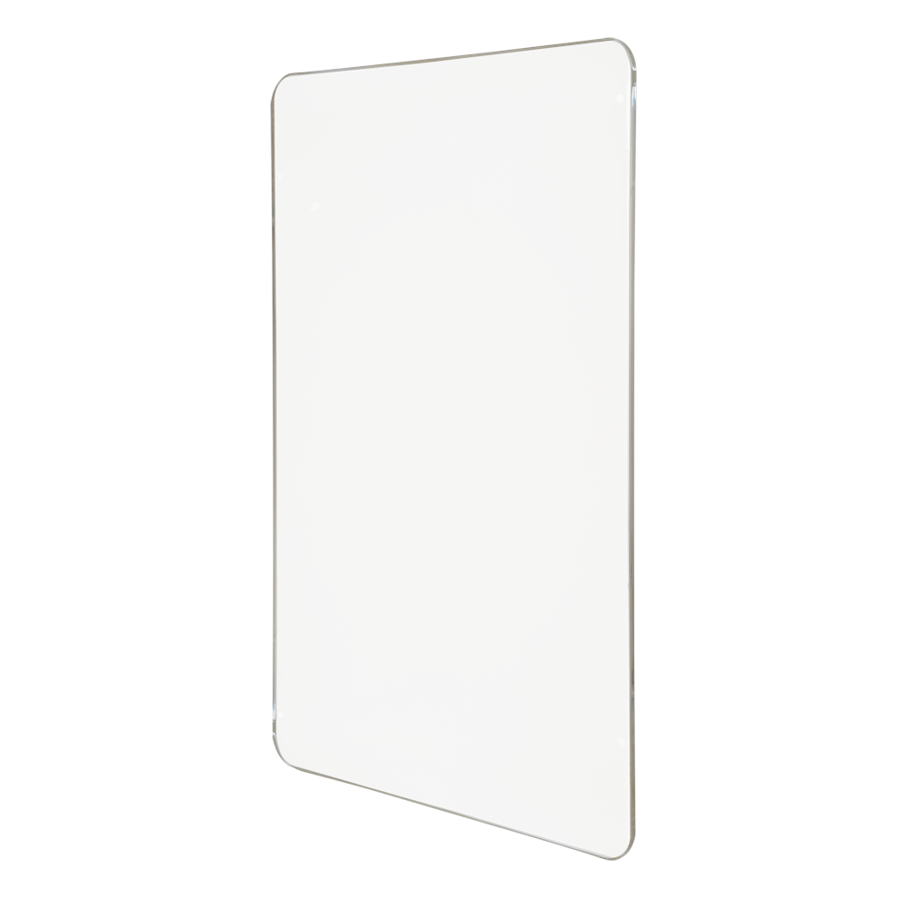 MARCA BLANCA TS-HANDRAIL-GLASS100 - Cristal para cerramiento - Para postes de cerramiento - Compatible con tornos - Dimensiones 770 (An) x 860 (Al) x 10 (Fo) mm - Fabricado en material acrílico