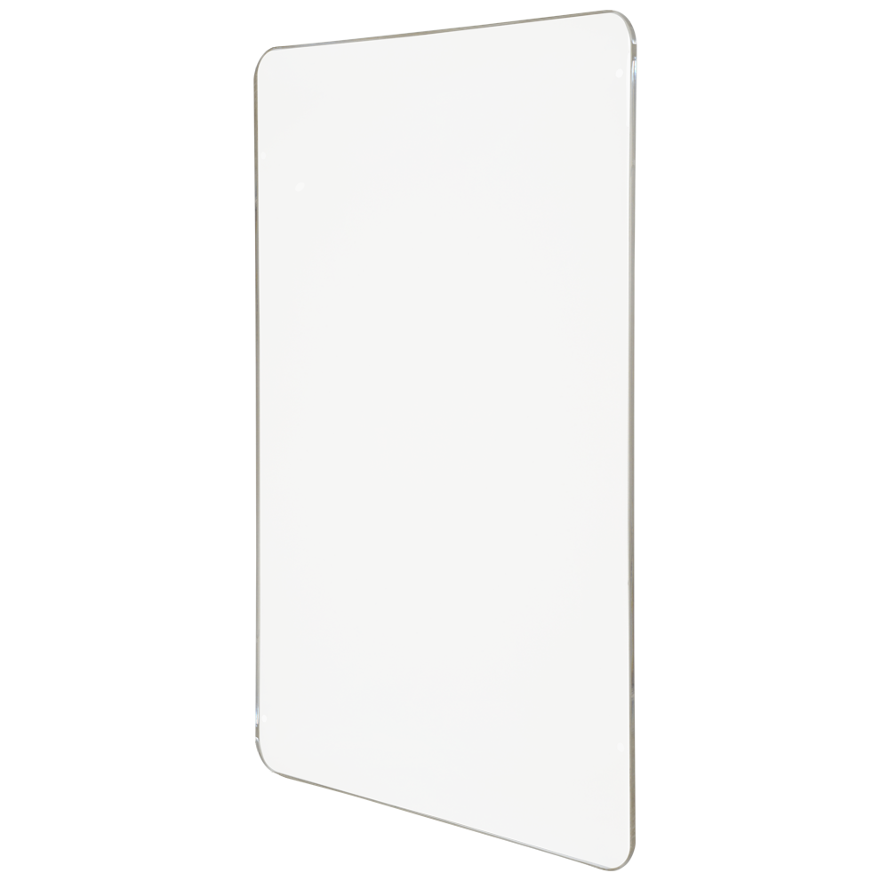 MARCA BLANCA TS-HANDRAIL-GLASS120 - Cristal para cerramiento - Para postes de cerramiento - Compatible con tornos - Dimensiones 970 (An) x 860 (Al) x 10 (Fo) mm - Fabricado en material acrílico