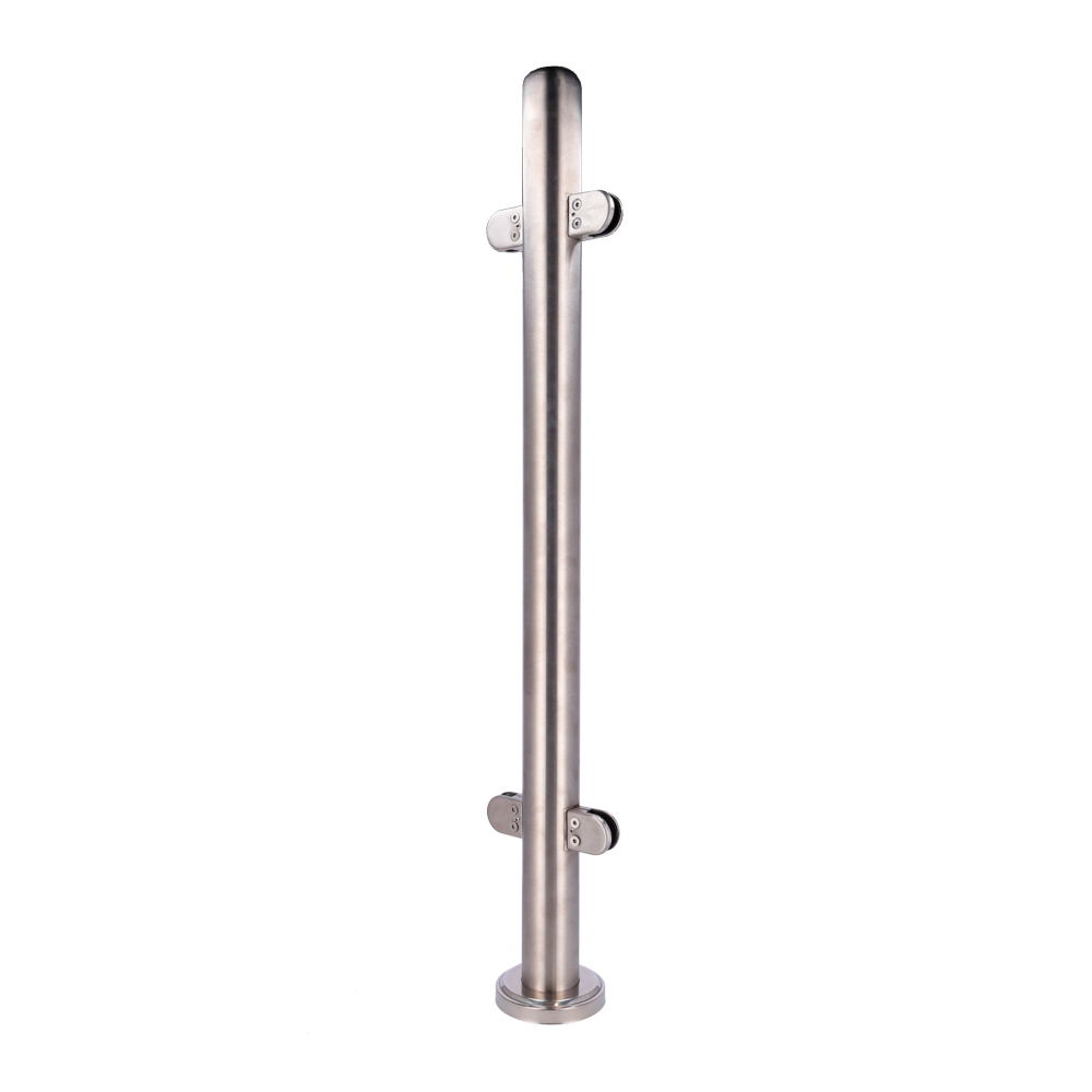 MARCA BLANCA TS-HANDRAIL-MIDDLE-316 - Poste para cerramiento - Posición intermedia - Para cristales de cerramiento - Compatible con tornos - Dimensiones: 63 (An) x 1000 (Al) x 63 (Fo) mm - Fabricado en acero anticorrosivo SUS316 - imagen 1