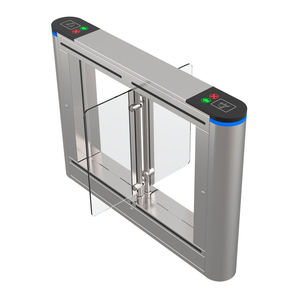 MARCA BLANCA TS-SG801-M-600 - Torno de acceso bidireccional doble - Portillo con barrera acrílica plegable - Tiempos, alarmas y modos de apertura - Ancho de paso 600 mm | 3.000.000 ciclos - Fabricado en acero inoxidable SUS304 - Añade pasillos de acceso a - imagen 1