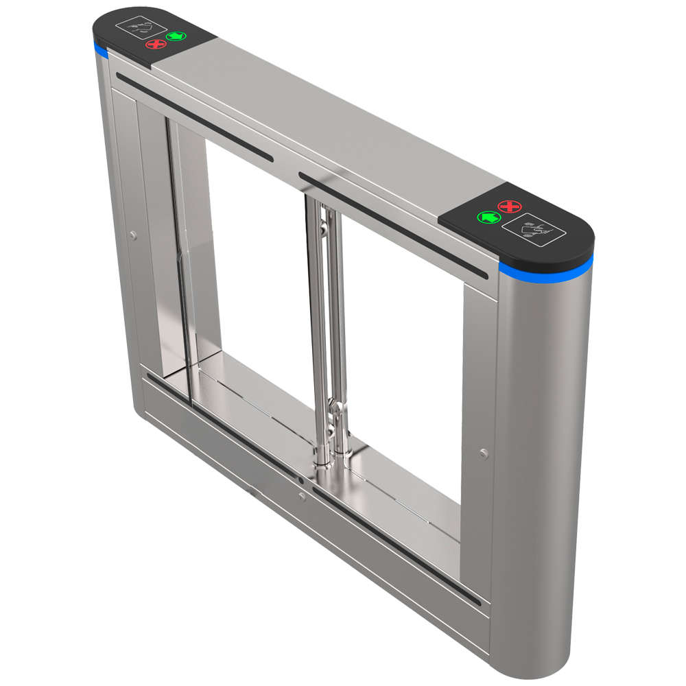 MARCA BLANCA TS-SG801-M - Torno de acceso bidireccional doble - Portillo motorizado | 3.000.000 ciclos - Tiempos, alarmas y modos de apertura - Sin puertas | Personalizable con TS-SG801-Dx00 - Fabricado en acero inoxidable SUS304 - Añade pasillos de acces
