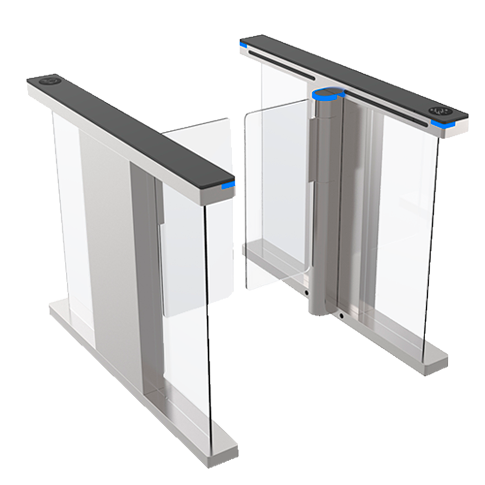 MARCA BLANCA TS-SG804-800 - Torno de acceso bidireccional - Portillo con barrera acrílica plegable - Tiempos, alarmas y modos de apertura - Ancho de paso 800 mm | 5.000.000 ciclos - Fabricado en acero inoxidable SUS304 - Compatible con sistemas de tercero