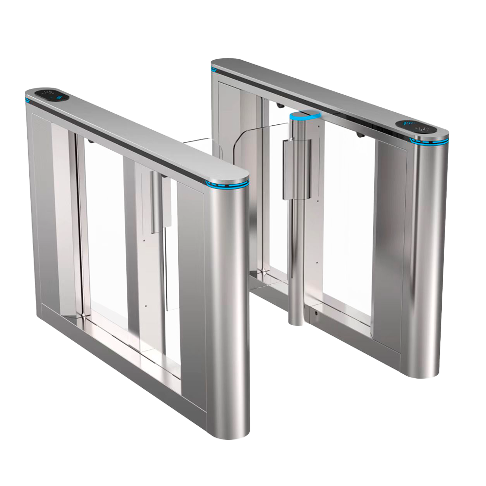 MARCA BLANCA TS-SG808-900 - Torno de acceso bidireccional - Portillo con barrera acrílica plegable - Tiempos, alarmas y modos de apertura - Ancho de paso 900 mm | 10.000.000 ciclos - Fabricado en acero inoxidable SUS304 - Compatible con sistemas de tercer