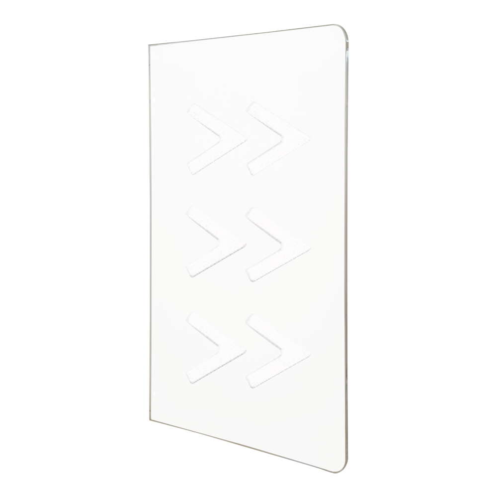 MARCA BLANCA TS-SG808-D900-HIGH - Puerta para torno - Compatible con TS-SG808 - 414 (An) x 1296 (Al) x 10 (Fo) mm - Orificios de instalación - Material acrílico - Incluye dos puertas - imagen 1