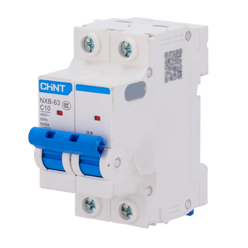 MARCA BLANCA TS-SP-SWITCH - Repuesto para tornos - Interruptor automático de dos polos - Curva C - Corriente nominal 10 A - Poder de corte 400 V / 6 kA - Apto para todo tipo de tornos