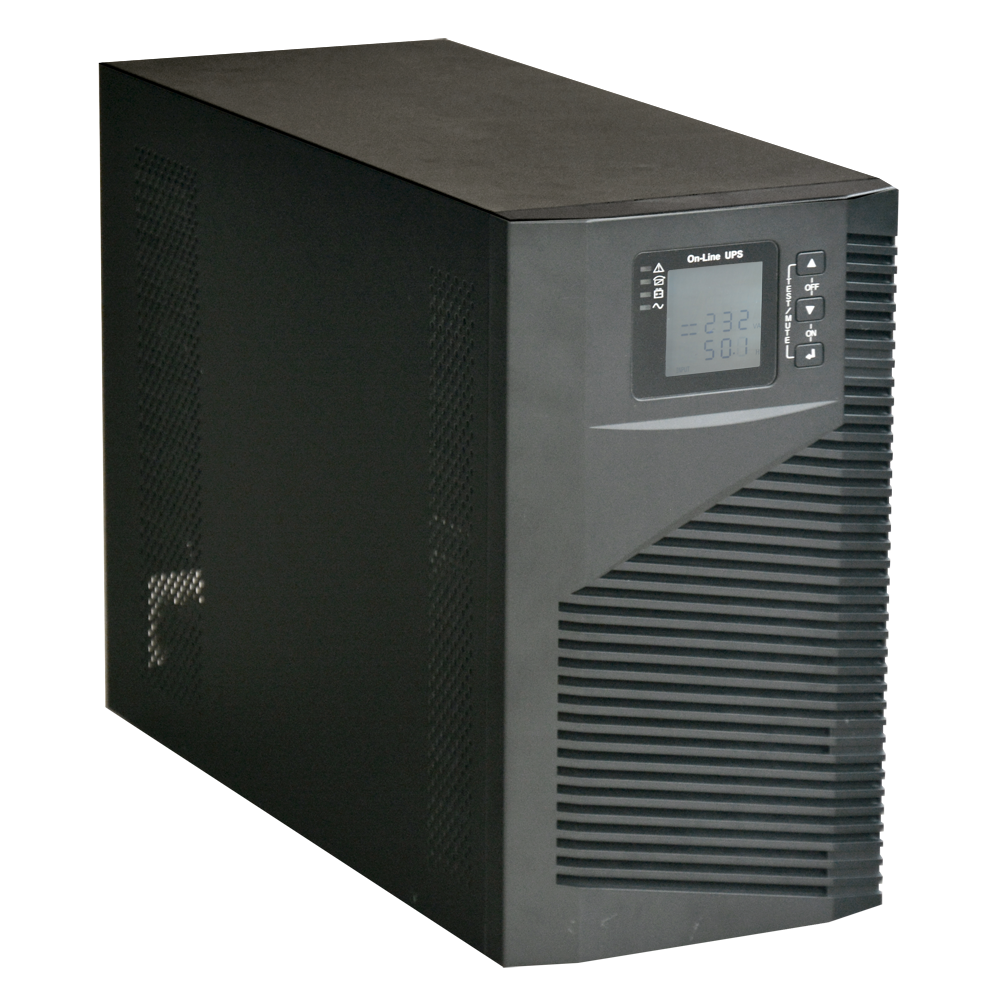 KSTAR UPS2000VA-ON-4 - SAI online - Potencia 2000VA/1800W - Entrada 200~240 Vac / Salida 200~240 Vac - 3 salidas SAI/UPS protegidas - Tiempo de recarga 4~5 h - 4 baterías de plomo-ácido selladas (incluidas)