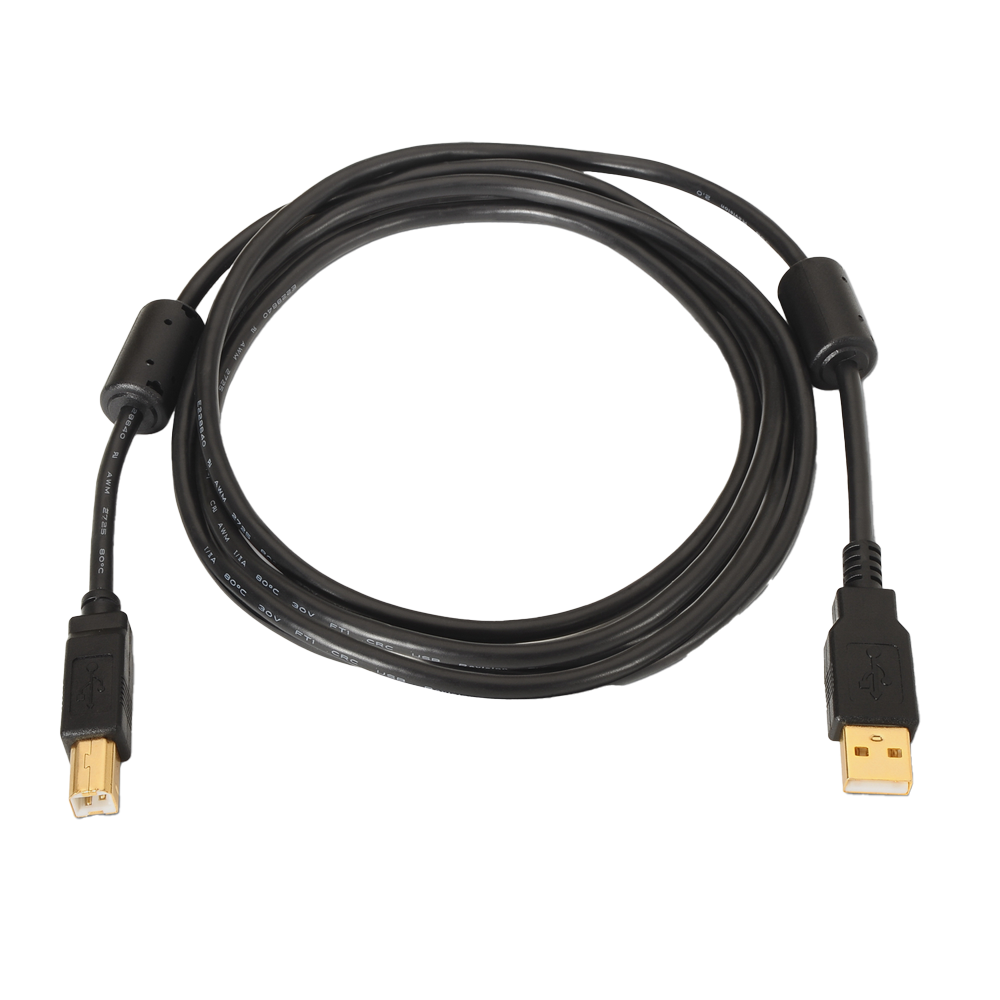 MARCA BLANCA USB1-3-P - Cable USB 2.0 - Para Impresora - Conectores tipo A/M-B/M - Longitud 3 m - Alta calidad - Color negro - imagen 1