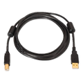 MARCA BLANCA USB1-5-P - Cable USB 2.0 - Para Impresora - Conectores tipo A/M-B/M - Longitud 5,0 m - Alta calidad (28AWG+22AWG - Color negro