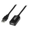 MARCA BLANCA USB1-5 - Extensor USB 2.0 - Longitud 5,0 m - Conectores USB A M/H - Activo - Color negro - Trasferencia hasta 480 Mbps