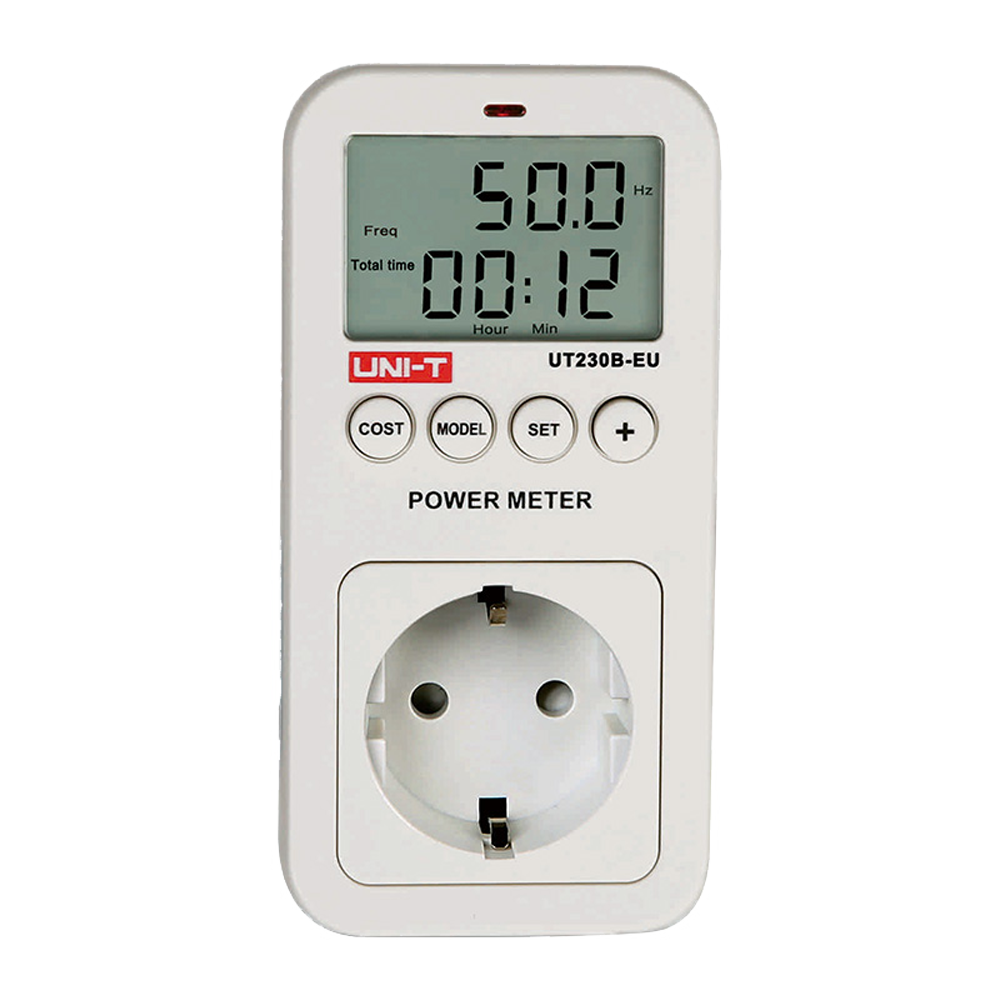 UNI-T UT230B-EU - Medidor de consumo eléctrico - Permite conocer todos los valores electricos - Cálculo de cosrte por consumo - Medidor de CO2 integrado - Almacenamiento de datos - Conectir Schuko - imagen 1