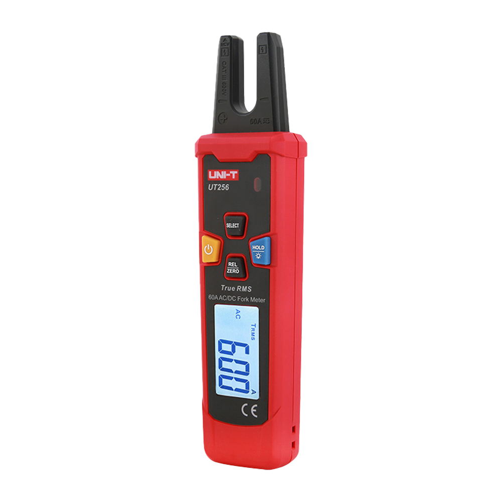 UNI-T UT256 - Pinza amperimétrica tipo tenedor - Medición de intensidad en AC y DC hasta 60A - Medición de voltaje en DC y AC hasta 600V - Alta precisión con medición True RMS - Medición resistencia y frecuencia | Función NCV - imagen 1