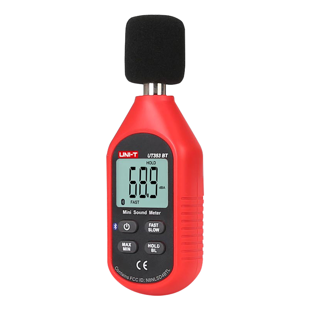 UNI-T UT353-BT - Medidor de nivel de sonido - Capta ruido hasta 130 dB con rápida respuesta - Display LCD retroiluminado - Conectividad por Bluetooth y APP - Diseño ergonómico, ligero con interfaz intuitiva - Apagado automático - imagen 1