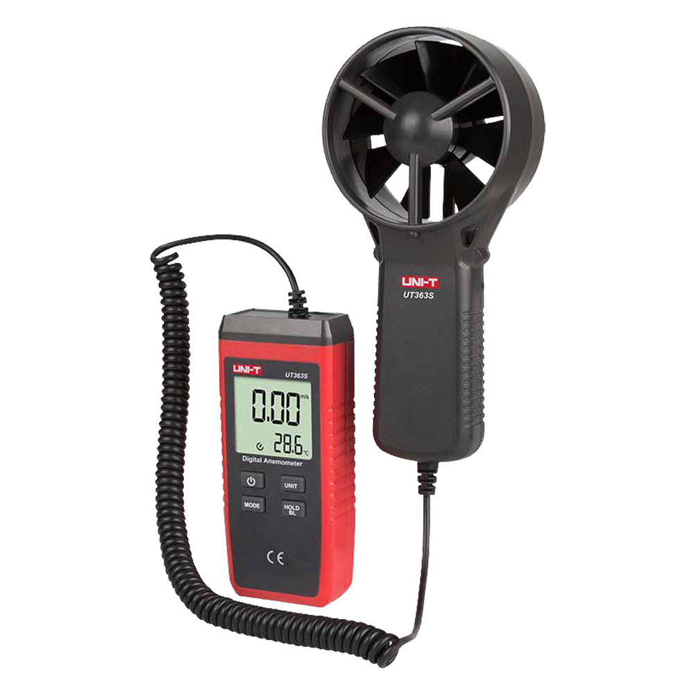 UNI-T UT363S - Anemómetro tipo Split - Sensor de velocidad del viento de alta precisión - Sensor de temperatura - Apagado automático - Valores Máximos, Mínimos y Medios - Display LCD retroiluminado - imagen 1