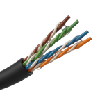 SAFIRE UTP5E-305-BC-JELLY-OUTDOOR - Bobina de cable de red Cat5e de 305 metros - Conductor de cobre 100% para máxima señal - Relleno de gel Jelly antihumedad y agua - Cubierta exterior de polietileno PE robusto - Hilo de corte integrado para pelado fácil - imagen 1