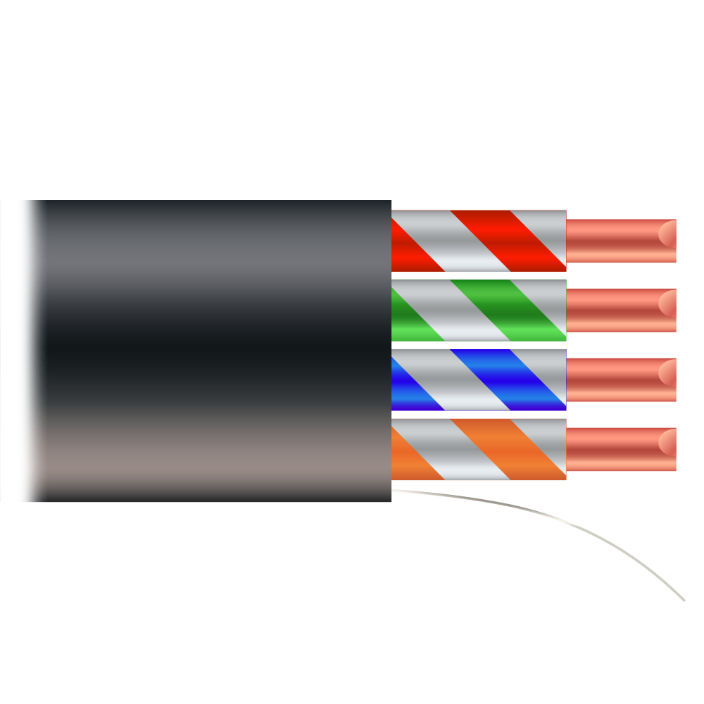 SAFIRE UTP5E-500-OUTDOOR - Cable UTP - Categoría 5E - Rollo de 500 metros - Cubierta color negro - Diámetro 5.5 mm - Cubierta especial para exterior - imagen 1