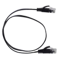 SAFIRE UTP6-05BK-FLAT - Cable UTP Flat - Ethernet - Conectores RJ45 - Categoría 6 - 0,5 m - Color negro - imagen 1