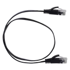 SAFIRE UTP6-05BK-FLAT - Cable UTP Flat - Ethernet - Conectores RJ45 - Categoría 6 - 0,5 m - Color negro - imagen 1