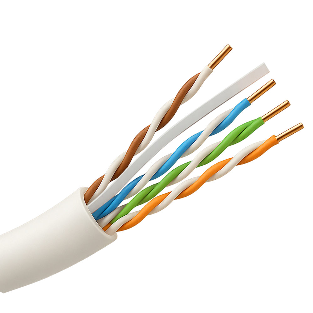 SAFIRE UTP6-1000-BC-H-Dca - Cable UTP rígido libre de halógenos - Categoría 6 - Cumple con 90m Fluke test - Conductor OFC, pureza 99.9% cobre - Rollo de 1000 metros - Diámetro 5.5 mm - imagen 1
