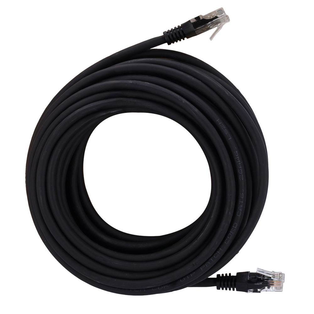 SAFIRE UTP6-20-OUTDOOR - Cable UTP - Ethernet - Conectores RJ45 - Categoría 6 - Cubierta especial para exterior ( Negro ) - 20 m - imagen 1