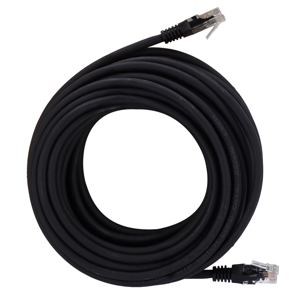 SAFIRE UTP6-30-OUTDOOR - Cable UTP - Ethernet - Conectores RJ45 - Categoría 6 - Cubierta especial para exterior ( Negro ) - 30 m - imagen 1