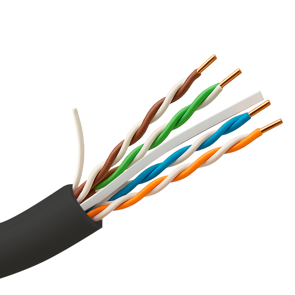 SAFIRE UTP6-300-BC-OUTDOOR - Cable UTP rígido de exterior - Categoría 6 - Cumple con 90m Fluke test - Conductor OFC, pureza 99.9% cobre - Rollo de 305 metros - Diámetro 5.5 mm - imagen 1