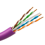 SAFIRE UTP6-305-BC-H-Dca-PURPLE - Cable UTP rígido libre de halógenos - Categoría 6 - Cumple con 90m Fluke test - Conductor OFC, pureza 99.9% cobre - Rollo de 305 metros - Diámetro 5.5 mm - imagen 1