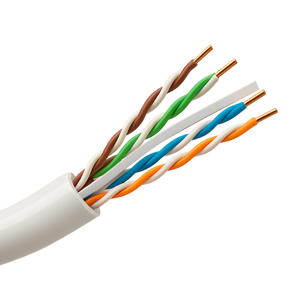 MARCA BLANCA UTP6-305-BC-LSZH-Dca - Cable UTP rígido libre de halógenos - Categoría 6 - Cumple con 90m Fluke test - Conductor OFC, pureza 99.9% cobre - Rollo de 305 metros - Diámetro 5.5 mm - imagen 1