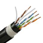 SAFIRE UTP6-305-BC-LSZH-G-OUTDOOR - Cable de datos U/UTP Categoría 6 de 4 pares - Conductor de cobre sólido puro Bare Copper - Protección anti-roedores mediante fibra de vidrio - Doble cubierta de PE interior y LSZH exterior - Cubierta exterior libre de h - imagen 1