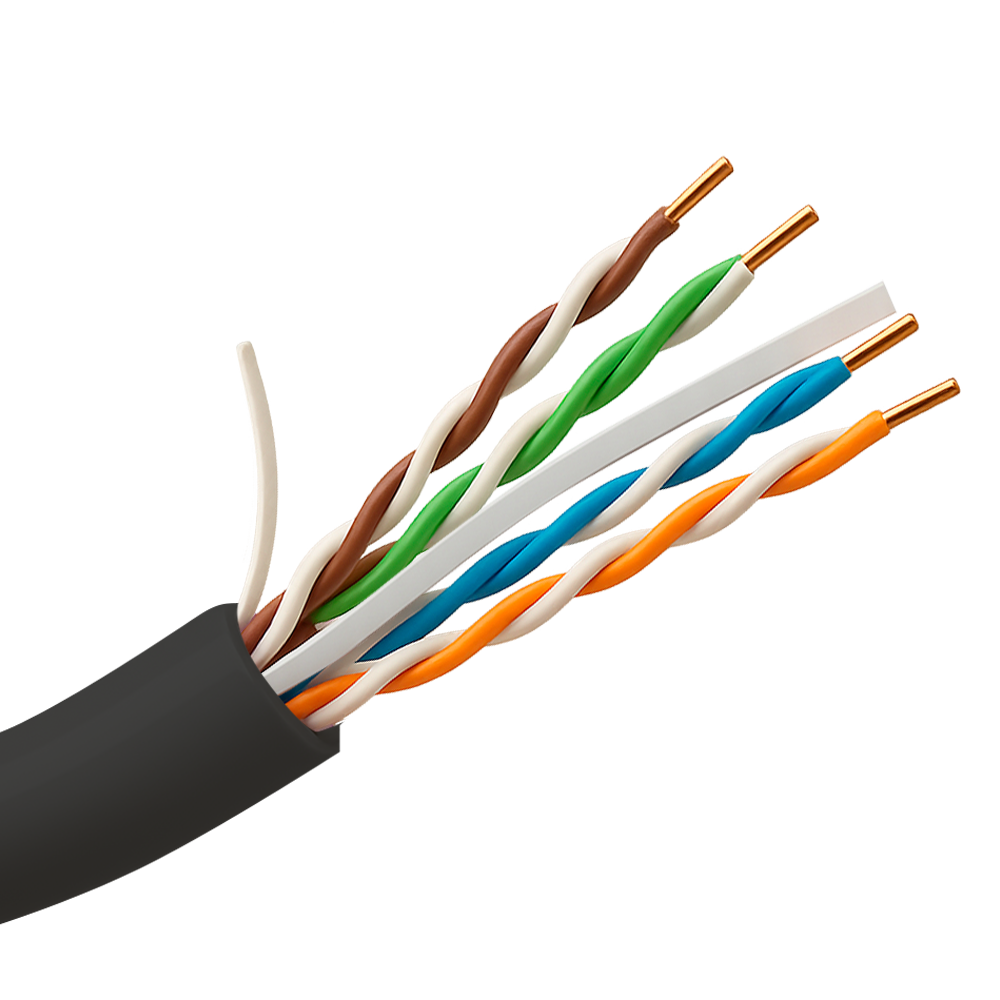 SAFIRE UTP6-305-OUTDOOR-CCA - Cable UTP rigido Safire - Categoría 6 - Cumple con 90m Fluke test - Conductor CCA 23AWG - Rollo de 305 metros - Cubierta especial para exterior - imagen 1