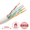 SAFIRE UTP6-500-H-Dca - Cable UTP Safire libre de halógenos - Categoría 6 - Cumple con 90m Fluke test - Rollo de 500 metros - Diámetro 0.5 mm - Libre de halógenos