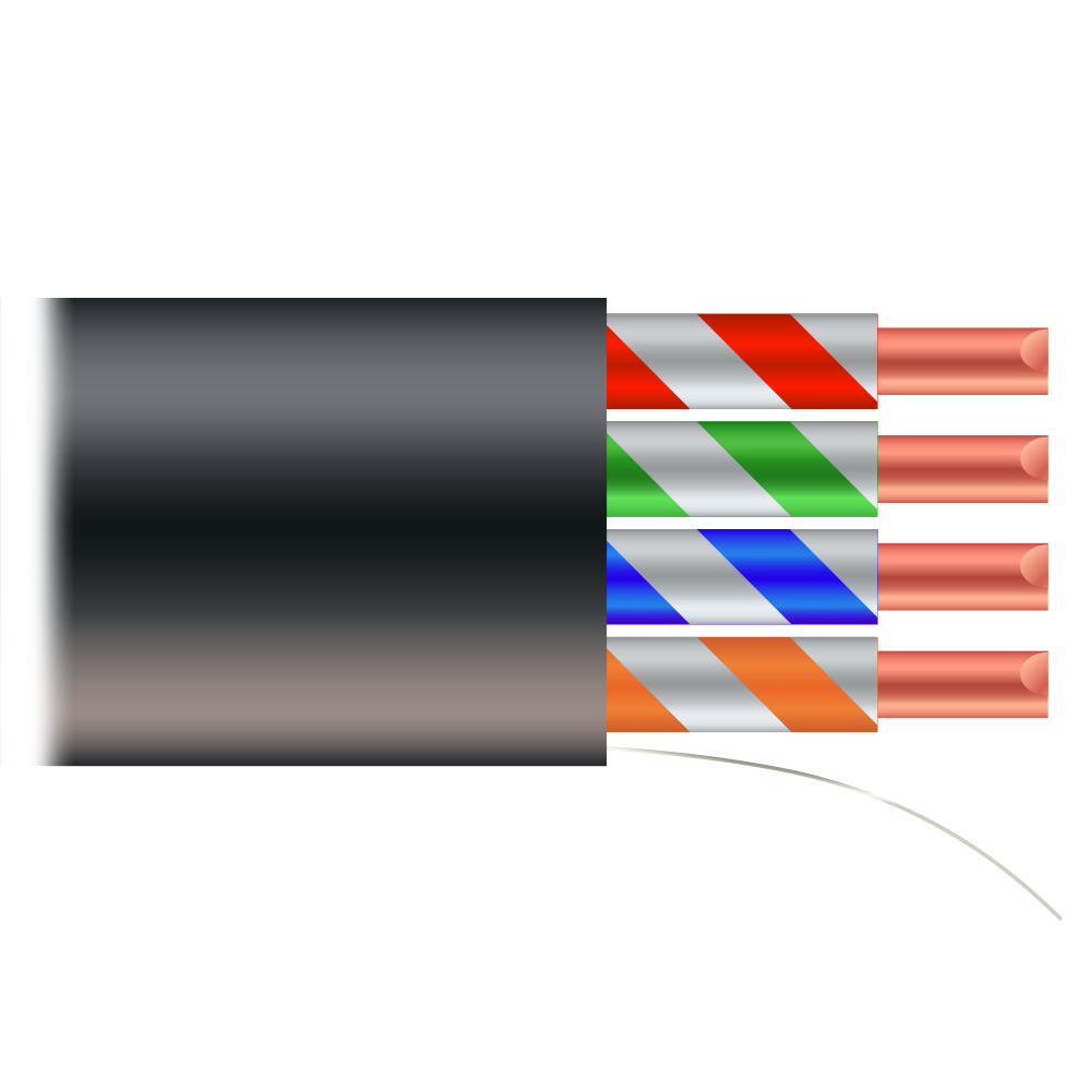 SAFIRE UTP6-500-OUTDOOR-CCA - Cable UTP - Categoría 6 - Cumple con 90m Fluke test - Bobina de madera de cable 500 m - Conductor CCA - Cubierta especial para exterior - imagen 1