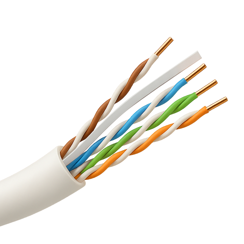 SAFIRE UTP6A-1000-LSZH-B2ca - Cable de datos U/UTP Categoría 6A de 4 pares - Conductor de cobre sólido puro Bare Copper - Cubierta exterior LSZH de alta seguridad B2ca - Rendimiento de transmisión de datos hasta 500 MHz - Separador interno cruciforme para - imagen 1