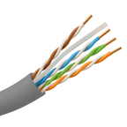 SAFIRE UTP6A-305-PVC-Eca - Safire cable UTP Categoría 6A - Conductor OFC,100% cobre - Diámetro 23 AWG-0,55mm - Certificado CPR: Eca - Cubierta exterior PVC / Color Gris-blanco - Se suministra en bobina de madera de 305m - imagen 1