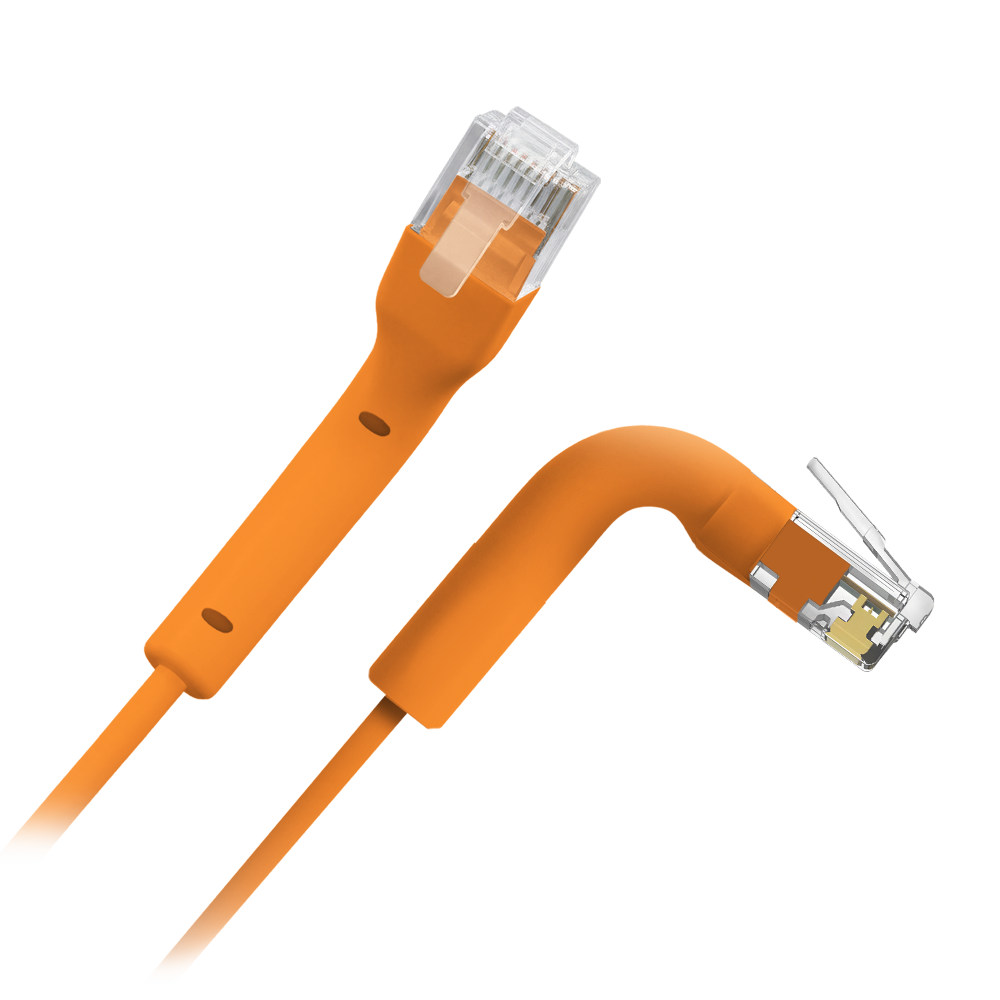 SAFIRE UTP6A-FLEX-02O - Cable UTP flexible - Ethernet - Conectores RJ45 - Categoría 6A - 0,2 m - Color naranja - imagen 1