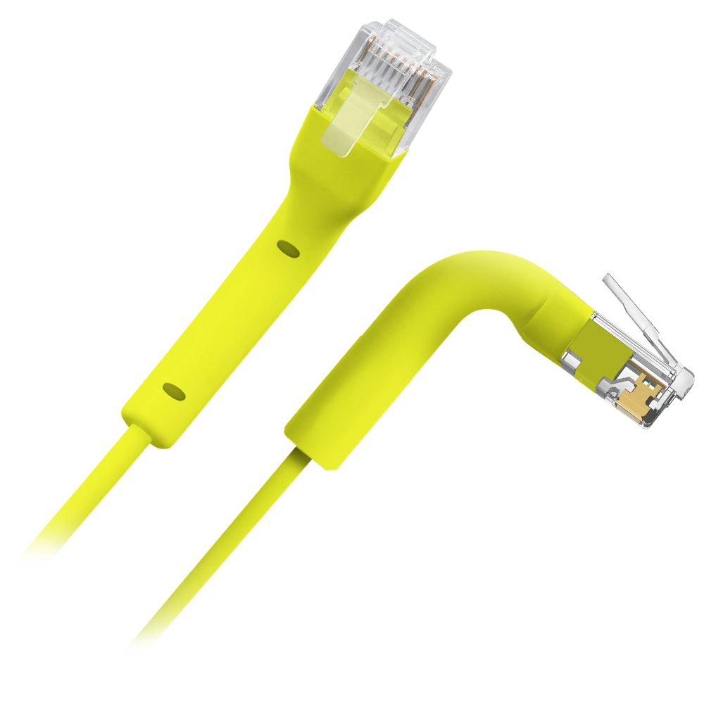 SAFIRE UTP6A-FLEX-02Y - Cable UTP flexible - Ethernet - Conectores RJ45 - Categoría 6A - 0,2 m - Color amarillo - imagen 1