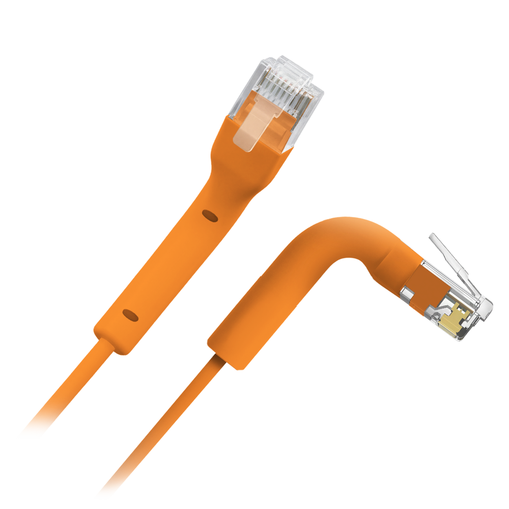 SAFIRE UTP6A-FLEX-03O - Cable UTP flexible - Ethernet - Conectores RJ45 - Categoría 6A - 0,3 m - Color naranja - imagen 1