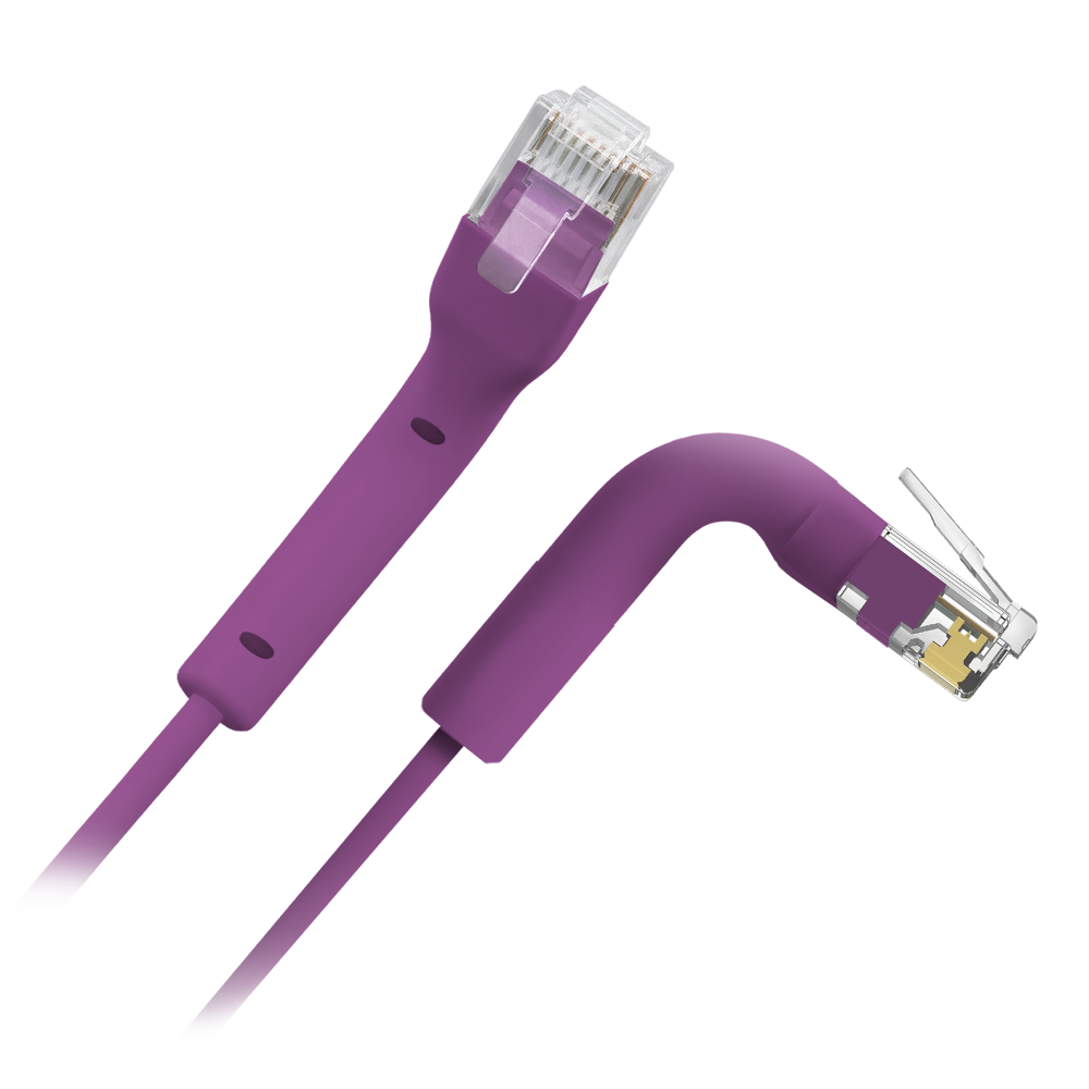 SAFIRE UTP6A-FLEX-03P - Cable UTP flexible - Ethernet - Conectores RJ45 - Categoría 6A - 0,3 m - Color morado - imagen 1