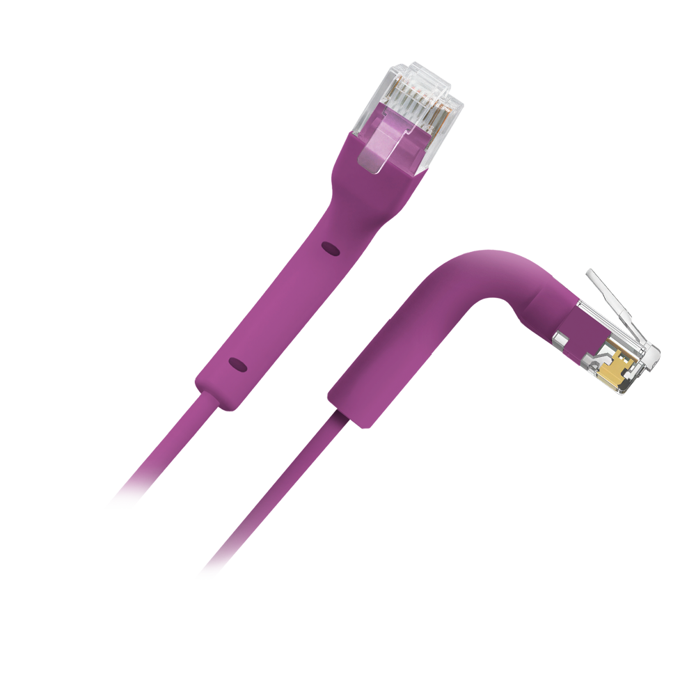 SAFIRE UTP6A-FLEX-1P - Cable UTP flexible - Ethernet - Conectores RJ45 - Categoría 6A - 1 m - Color morado - imagen 1