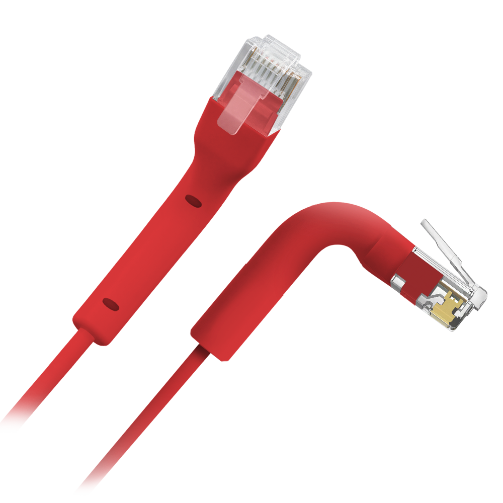 SAFIRE UTP6A-FLEX-1R - Cable UTP flexible - Ethernet - Conectores RJ45 - Categoría 6A - 1 m - Color red - imagen 1