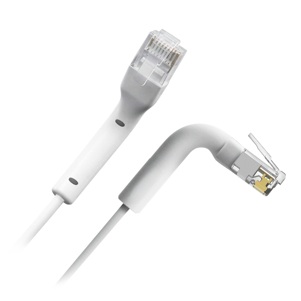 SAFIRE UTP6A-FLEX-1W - Cable UTP flexible - Ethernet - Conectores RJ45 - Categoría 6A - 1 m - Color blanco - imagen 1