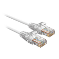SAFIRE UTP6A-SLIM-010W - Cable UTP Slim de parcheo - Ethernet - Conectores RJ45 - Categoría 6A - 0,1 m - Color blanco