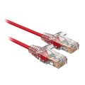 SAFIRE UTP6A-SLIM-015R - Cable UTP Slim de parcheo - Ethernet - Conectores RJ45 - Categoría 6A - 0,15 m - Color rojo