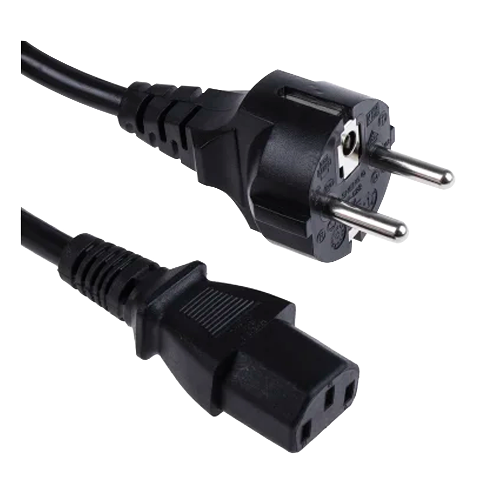 MARCA BLANCA UV-CAB-AC - Cable de alimentación - Conector CEE7 macho - C13 hembra - 180cm de largo - Compatible con UV-DC55XX y UV-ADU - Color negro - imagen 1
