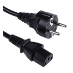 MARCA BLANCA UV-CAB-AC - Cable de alimentación - Conector CEE7 macho - C13 hembra - 180cm de largo - Compatible con UV-DC55XX y UV-ADU - Color negro - imagen 1