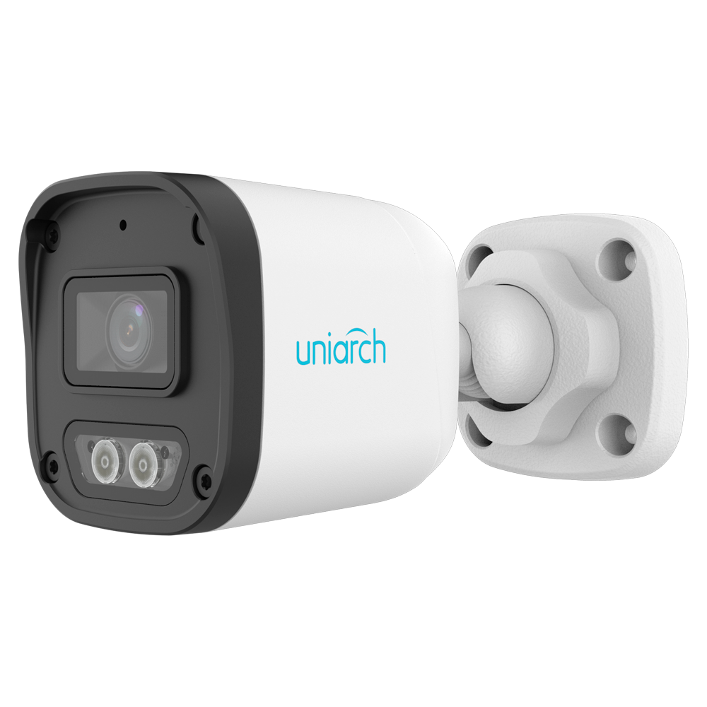 UNIARCH UV-IPC-B134-AF28-DL-ECO - Cámara Bullet IP Uniview-Uniarch - 4 MP | Lente 2.8 mm - IR 30 m | Luz blanca 15 m | DWDR - Detección de cuerpo humano - PoE | IP67 | Dual Light - Micrófono integrado - imagen 1