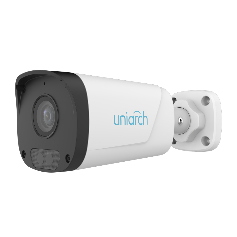 UNIARCH UV-IPC-B232-AF40-ECO - Cámara Bullet IP Uniview - Uniarch - 2 MP | Lente 4 mm - IR Alcance 30 m - Detección de cuerpo humano 2.0 - PoE | DWDR | IP67 - Micrófono integrado - imagen 1