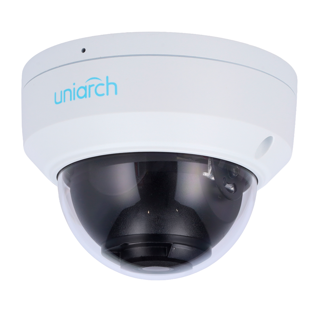 UNIARCH UV-IPC-D134-AF40 - Cámara Domo IP Uniview-Uniarch - 4 MP | Lente 4 mm - IR 30 m | DWRD - Detección de cuerpo humano 2.0 - PoE | IP67 | IK10 - Micrófono integrado - imagen 1