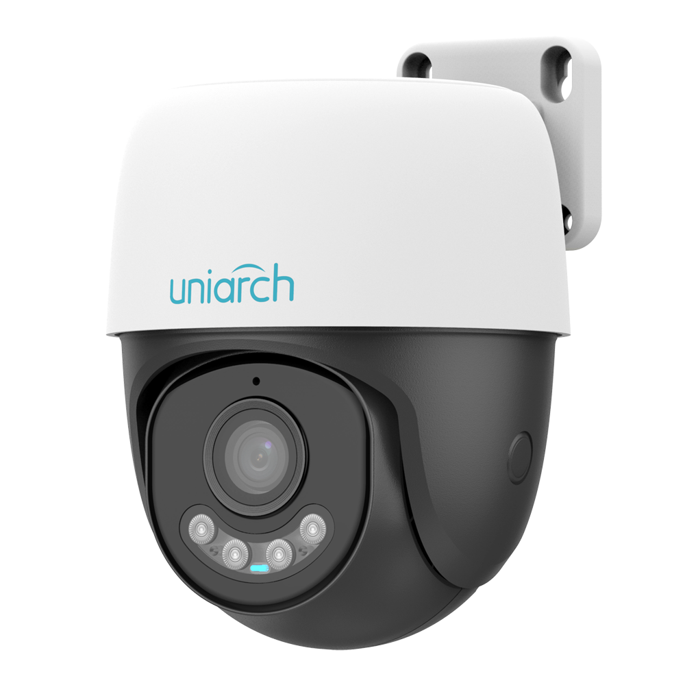 UNIARCH UV-IPC-P224-AF40C - Cámara PT IP Uniview - Uniarch - 4 MP | Lente 4 mm - IR 30 m | Luz blanca 30 m - UMD | Auto-Tracking - PoE | DWDR | IP66 - Micrófono | Altavoz | Botón reset - imagen 1