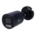 UNIVIEW UV-IPC2124LB-AF28K-DL2-BLACK - Cámara Bullet IP Uniview - Gama Easy - 4 MP | Lente 2.8 mm | microSD 512 GB - IR 30 m | Luz blanca 30 m - Color Hunter | Dual Light - PoE | IP67 - Micrófono | Grafeno y plástico | Color negro - imagen 1